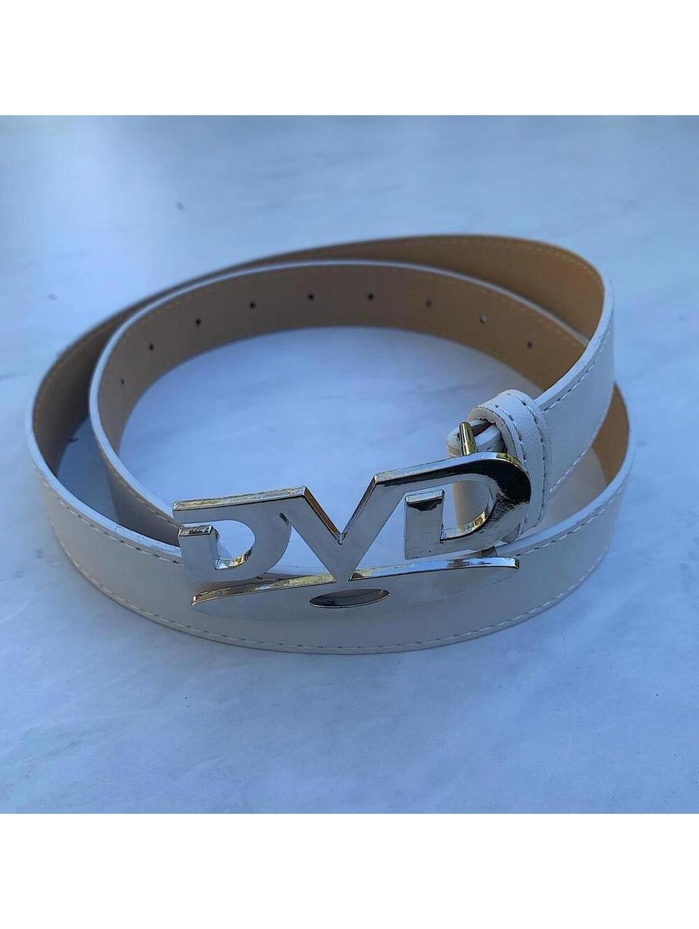 DVD Belt Buckle white leather belt. Very cool unique belt. Y2k style. 39 inches